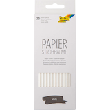 Artikelbild 1 für 25 folia Strohhalme WHITE weiß, Artikelnummer 600967