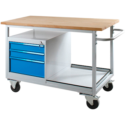 Artikelbild 19 für ADB Werkbank Eko lichtgrau, lichtblau 3 Schubladen 130,0 x 60,0 x 85,0 cm, Artikelnummer 892772