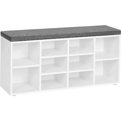 Artikelbild 11 für VASAGLE Schuhbank LHS010W01 weiß, grau Holz 104,0 cm, Artikelnummer 262137
