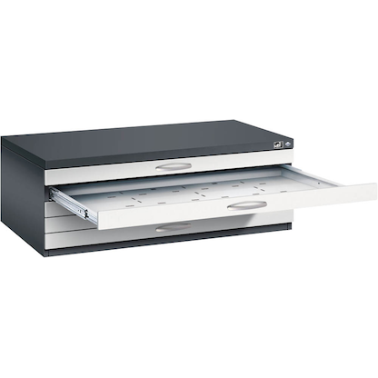 Artikelbild für CP 7100 Planschrank schwarzgrau, lichtgrau 5 Schubladen 110,0 x 76,5 x 42,0 cm, Artikelnummer 682240