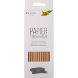 Artikelbild 1 für 25 folia Strohhalme KRAFT braun, Artikelnummer 601163