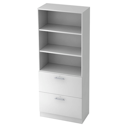 Artikelbild für HAMMERBACHER Regalschrank Orbis, V7300/W/W/RE weiß 80,0 x 42,0 x 200,4 cm, Artikelnummer 636581