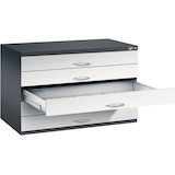 Artikelbild 1 für CP 7100 Planschrank schwarzgrau, lichtgrau 5 Schubladen 110,0 x 76,5 x 76,0 cm, Artikelnummer 682284