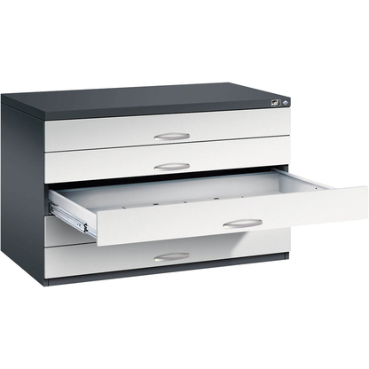 Artikelbild für CP 7100 Planschrank schwarzgrau, lichtgrau 5 Schubladen 110,0 x 76,5 x 76,0 cm, Artikelnummer 682284
