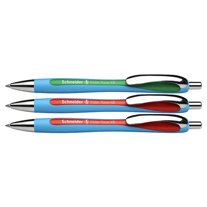Artikelbild 15 für Schneider Kugelschreiber Slider Rave XB hellblau, Schreibfarbe: farbsortiert, 3 St., Artikelnummer 878003