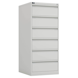 Artikelbild 1 für BISLEY ECO Karteischrank reinweiß 6 Schubladen 57,0 x 62,2 x 132,1 cm, Artikelnummer 380701