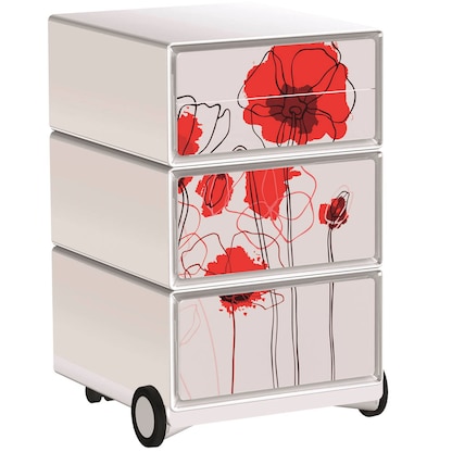 Artikelbild für PAPERFLOW easyBox Garden Factory Rollcontainer weiß, bunt 4 Auszüge 39,0 x 43,6 x 64,2 cm, Artikelnummer 216019