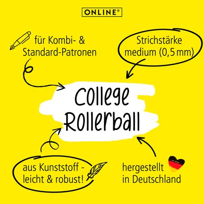 Artikelbild 4 für ONLINE® Rollerball College Shark Tintenroller mehrfarbig 0,7 mm, Schreibfarbe: blau, 1 St., Artikelnummer 616948