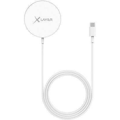 Artikelbild 2 für XLAYER Wireless Charging Pad Magnetic Induktive Ladestation weiß, Kabellänge: 1,5 m, 15 Watt, Artikelnummer 605424