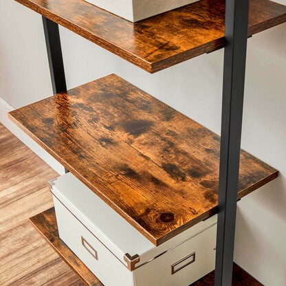 Artikelbild 7 für VASAGLE Wandregal braun, schwarz 60,0 x 30,0 x 204,8 cm, Artikelnummer 289839