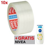 Artikelbild 1 für AKTION: tesa Packband tesapack® 4024 PV4 transparent 50,0 mm x 66,0 m 10 Rollen + GRATIS Nivea Pflegedusche 250,0 ml, Artikelnummer 589048