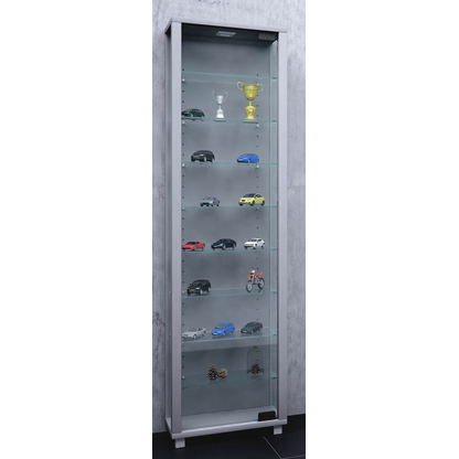 Artikelbild 3 für VCM my home Edana Maxi Vitrine silber 8 Fachböden mit Beleuchtung, Artikelnummer 781258