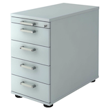 Artikelbild 1 für HAMMERBACHER Solid SC50 Standcontainer lichtgrau 5 Auszüge 42,8 x 80,0 x 72,0 - 76,0 cm, Artikelnummer 593835