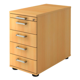 Artikelbild 1 für HAMMERBACHER Solid SC50 Standcontainer buche 5 Auszüge 42,8 x 80,0 x 72,0 - 76,0 cm, Artikelnummer 593850