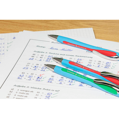 Artikelbild 3 für Schneider Kugelschreiber Slider Rave XB hellblau, Schreibfarbe: farbsortiert, 3 St., Artikelnummer 878003