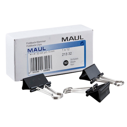 Artikelbild 8 für 12 MAUL Foldbackklammern farbsortiert 3,2 cm, Artikelnummer 958702