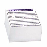 Artikelbild 1 für Memo Notizzettel geleimt weiß 9,8 x 9,8 cm, ca. 500 Blatt, 1 Block, Artikelnummer 239558