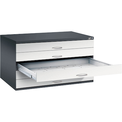 Artikelbild für CP 7200 Planschrank schwarzgrau, lichtgrau 5 Schubladen 135,0 x 96,0 x 76,0 cm, Artikelnummer 682695