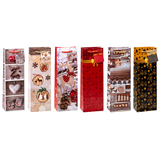 Artikelbild 1 für 12 TSI Geschenktüten für Flaschen Weihnachten Serie 9 Motiv sortiert 12,0 x 36,0 cm, Artikelnummer 649057