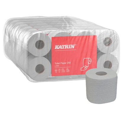 Artikelbild 9 für KATRIN Toilettenpapier 250 LONG 3-lagig Recyclingpapier, 48 Rollen, Artikelnummer 118760