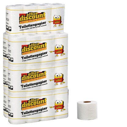Artikelbild 2 für office discount Toilettenpapier 3-lagig, 56 Rollen, Artikelnummer 318340