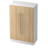 Artikelbild 1 für HAMMERBACHER Aktenschrank 7550 RE, V7550/W/E/RE weiß, eiche 2 Fachböden 80,0 x 42,0 x 127,0 cm, Artikelnummer 862115