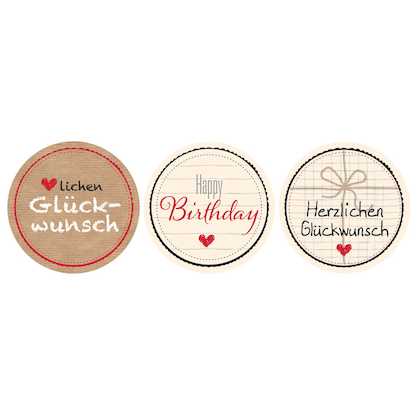 Artikelbild 2 für AVERY Zweckform Aufkleber 56814 Herzlichen Glückwunsch, 50 Etiketten, Artikelnummer 102313