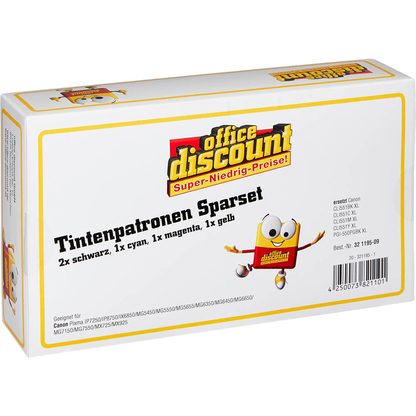 Artikelbild 5 für office discount schwarz, cyan, magenta, gelb Druckerpatronen kompatibel zu Canon PGI-550 XL BK, CLI-551 XL BK/C/M/Y, Artikelnummer 321195