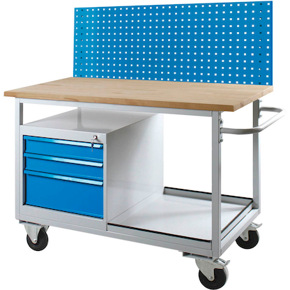 Artikelbild 8 für ADB Werkbank Eko lichtgrau, lichtblau 3 Schubladen 130,0 x 60,0 x 85,0 cm, Artikelnummer 892772