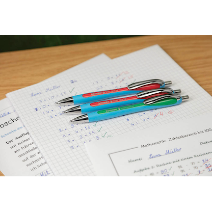 Artikelbild 6 für Schneider Kugelschreiber Slider Rave XB hellblau, Schreibfarbe: farbsortiert, 3 St., Artikelnummer 878003