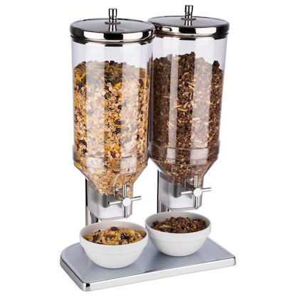 Artikelbild für APS Müslispender Duo Fresh & Easy glänzend, silber 2 x 4,5 l, Artikelnummer 266659