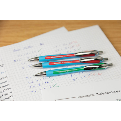 Artikelbild 7 für Schneider Kugelschreiber Slider Rave XB hellblau, Schreibfarbe: farbsortiert, 3 St., Artikelnummer 878003