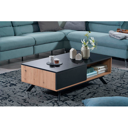 Artikelbild 8 für WOHNLING Couchtisch schwarz, eiche 60,0 x 110,0 x 38,0 cm, Artikelnummer 166187