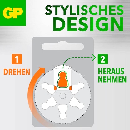 Artikelbild 7 für 6 GP Knopfzellen ZA675 1,45 V, Artikelnummer 289068