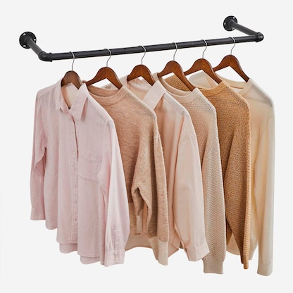 Artikelbild 3 für SONGMICS Wandgarderobe schwarz Metall 92,0 x 2,6 cm, Artikelnummer 263077