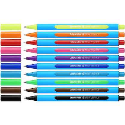 Artikelbild 3 für 6 + 4 GRATIS: Schneider Kugelschreiber Slider Edge farbsortiert, Schreibfarbe: farbsortiert, 6 St. + GRATIS 4 St., Artikelnummer 514162