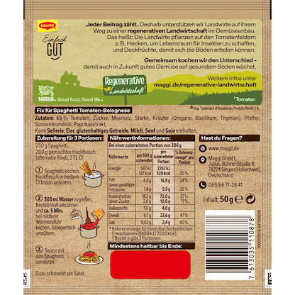 Artikelbild 3 für Maggi® Tomaten-Bolognese-Sauce 34x 3 Portionen, Artikelnummer 612487