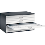 Artikelbild 1 für CP 7200 Planschrank schwarzgrau, lichtgrau 10 Schubladen 135,0 x 96,0 x 76,0 cm, Artikelnummer 682601
