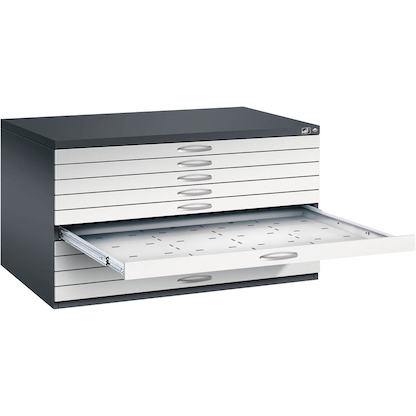 Artikelbild für CP 7200 Planschrank schwarzgrau, lichtgrau 10 Schubladen 135,0 x 96,0 x 76,0 cm, Artikelnummer 682601