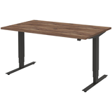 Artikelbild 1 für röhr quantum elektrisch höhenverstellbarer Schreibtisch eiche rechteckig, T-Fuß-Gestell grau 160,0 x 80,0 cm, Artikelnummer 722031