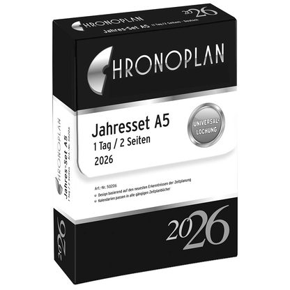 Artikelbild 12 für CHRONOPLAN Kalendereinlage 2026 Jahres-Set mit Tagesplänen A5, Artikelnummer 590949