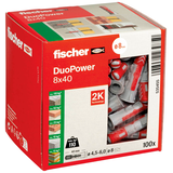 Artikelbild 1 für fischer DuoPower 8x40 2K 535455 Universaldübel Ø 8 mm x 40 mm, 100 St., Artikelnummer 479879