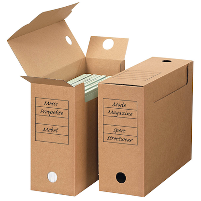 Artikelbild 2 für 10 Top-Print Archivboxen braun 33,5 x 11,4 x 25,3 cm, Artikelnummer 443341