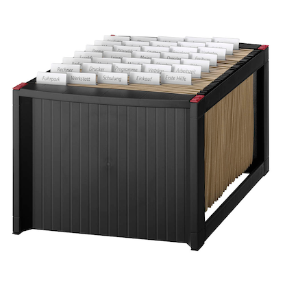 Artikelbild 2 für helit Hängeregistraturkorb mit Mappen schwarz, Artikelnummer 548883