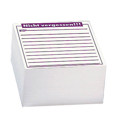 Artikelbild für Memo Notizzettel geleimt weiß 9,8 x 9,8 cm, ca. 500 Blatt, 1 Block, Artikelnummer 239574