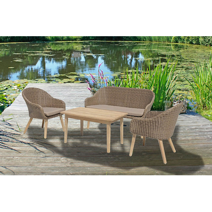 Artikelbild 2 für Garden Pleasure Loungegruppe Pueblo beige, braun Kunststoff, Metall, 6-teilig, Artikelnummer 477137