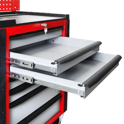 Artikelbild 4 für ADB HQ Werkstattwagen mit Lochwand schwarz 7 Schubladen, Artikelnummer 892444