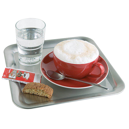 Artikelbild 2 für APS Tablett KAFFEEHAUS silber quadratisch 23,0 x 23,0 cm, Artikelnummer 196818