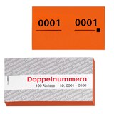 Artikelbild 1 für WOLF & APPENZELLER Doppelnummernblöcke 0001-0100, 0101-0200, 0201-0300, 0301-0400, 0401-0500, orange, 5 Blöcke, Artikelnummer 241240