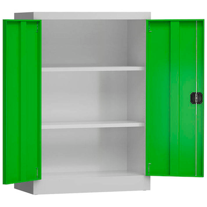 Artikelbild für ClassiX Metallschrank X-530325 lichtgrau, gelbgrün 92,0 x 42,0 x 120,0 cm, aufgebaut, Artikelnummer 182419